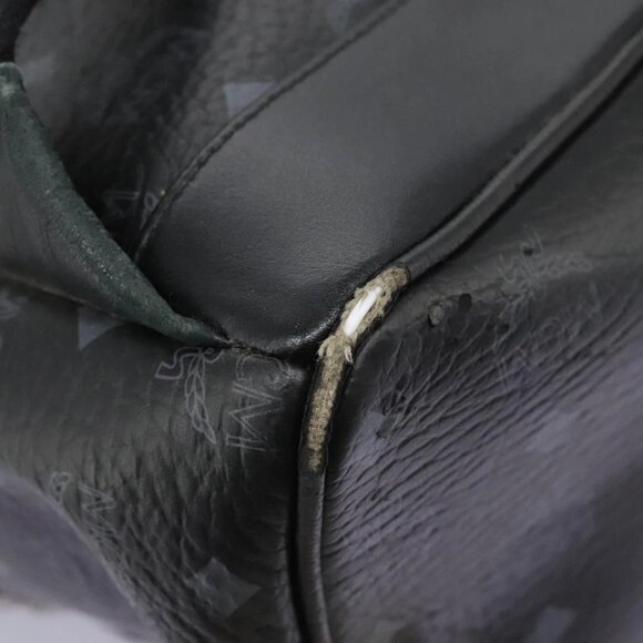 MCM Vicetos Logogram Backpack PVC Black Auth - Picture 12 of 15